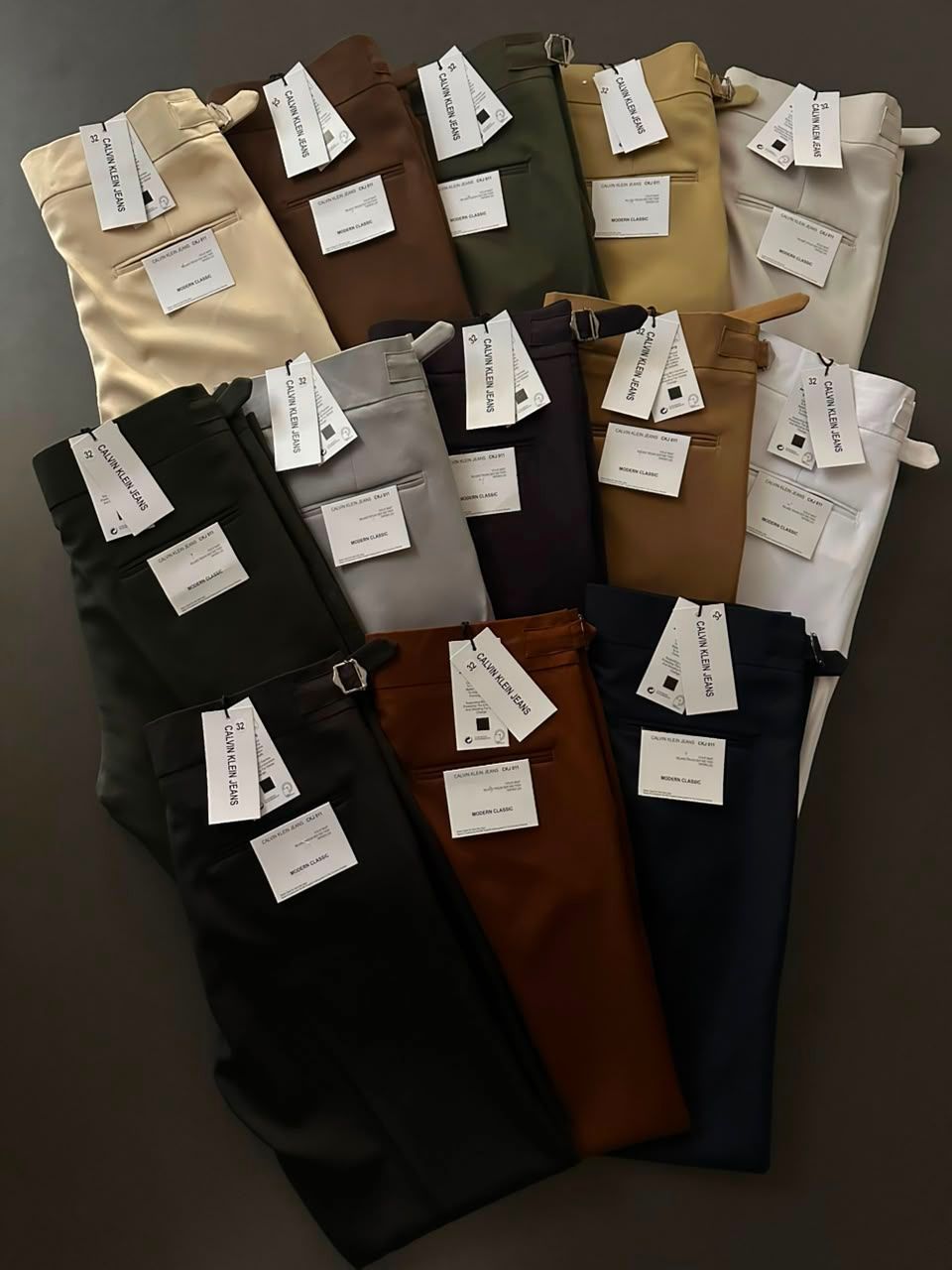 Calvin Klein Premium Quality Gurkha Long Belt Style Ankle Fit Men's Pant - 70 Pc