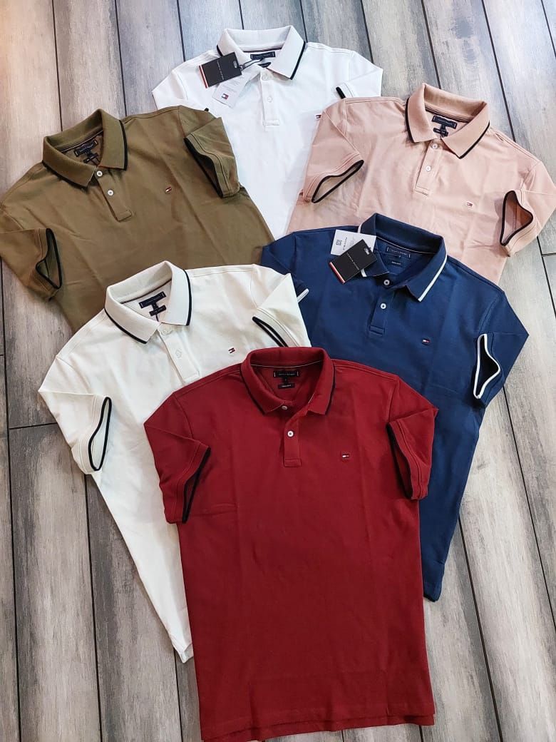 Tommy Premium Quality Collar Neck Half Sleeve Men's T-Shirt - 46 Pc