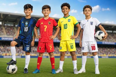 Kids Football Set Ns Lycra Premium Quality Round Neck T-Shirt &amp; Shorts - 52 Pc
