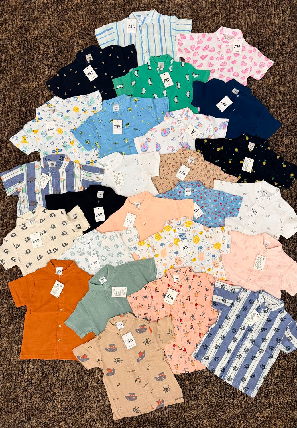 Zara Premium Quality Cotton Muslin Baby Co-ord Set - 90 Pc