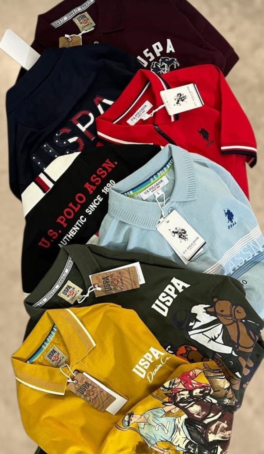 Us Polo Premium Quality Collar Neck Half Sleeve Men's T-Shirt - 51 Pc