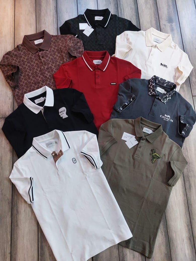 Coach Premium Quality Collar Neck Half Sleeve Men's T-Shirt - 68 Pc