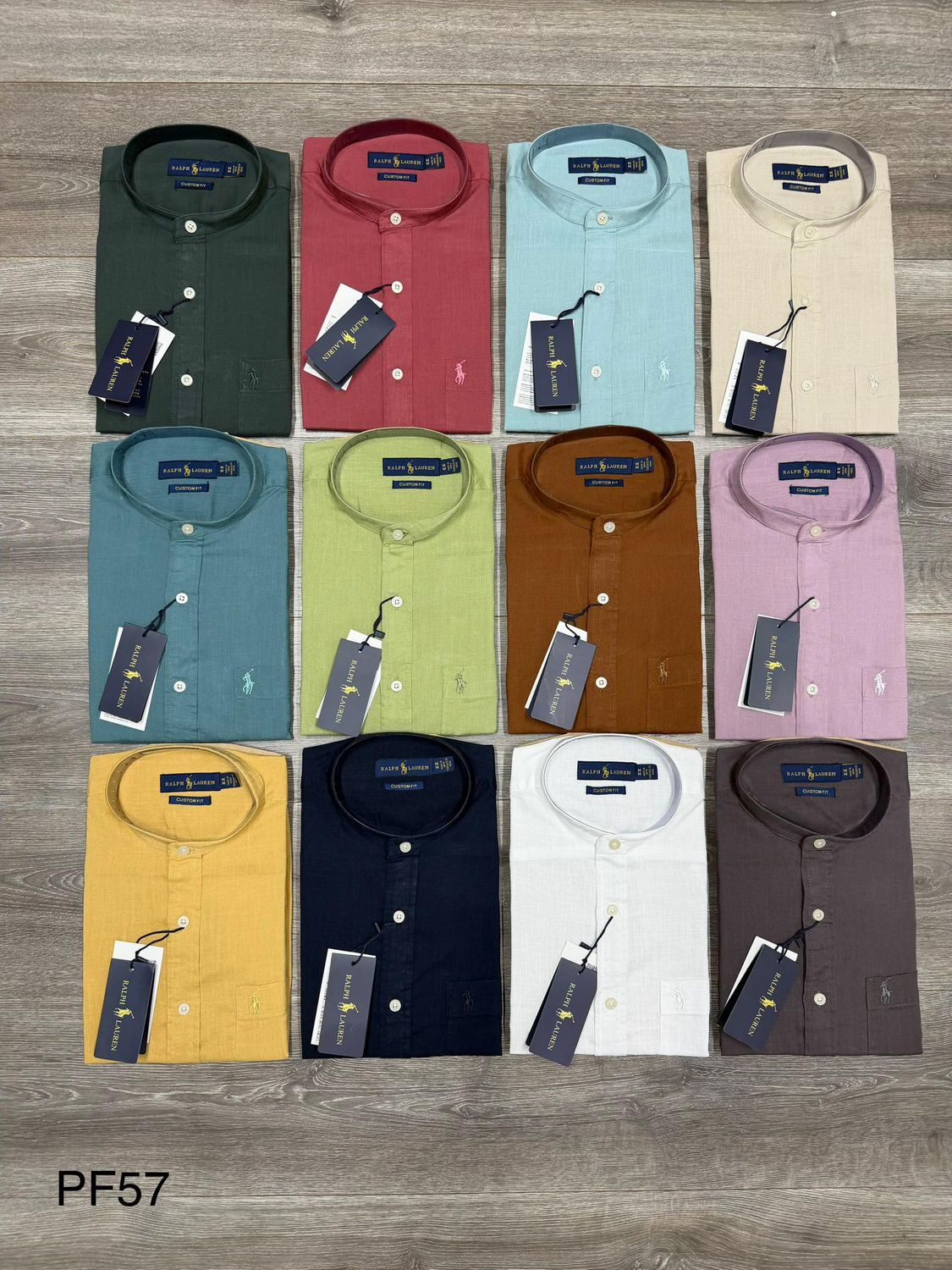 Ralph Lauren Premium Quality Collar Neck Full Sleeve Men's Shirt - 50 Pc