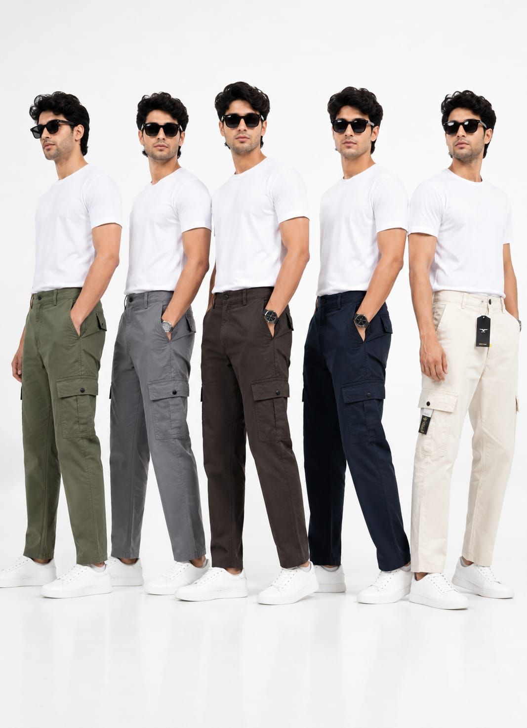 Refly Premium Quality Cotton Loose Fit Men's Cargo Pant - 65 Pc