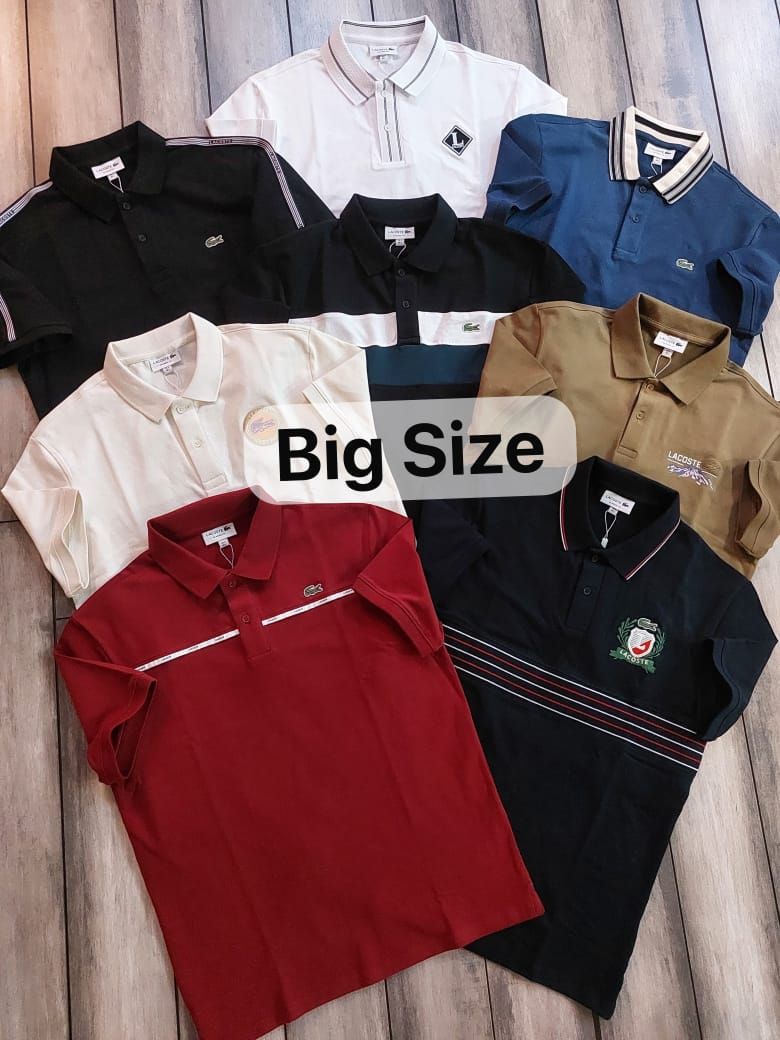 ( Big Size ) Men's Branded Premium Quality Collar Neck Half Sleeve Men's T-Shirt - 52 Pc