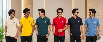 Adidas Premium Quality Collar Neck Half Sleeve Men's T-Shirt - 60 Pc
