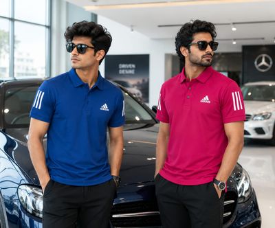 Adidas Premium Quality Collar Neck Half Sleeve Men's T-Shirt - 60 Pc