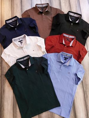Tommy Premium Quality Collar Neck Half Sleeve Men’s Polo T-Shirts - 53 Pc