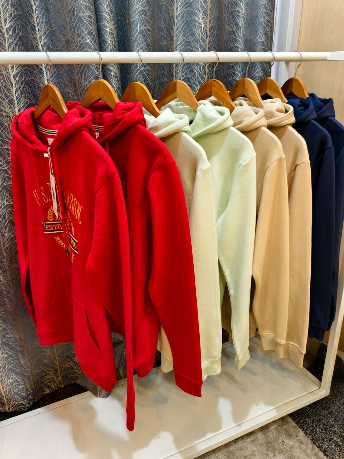 Us Polo Premium Quality Hooded Full Sleeve Men's Pullover - 36 Pc