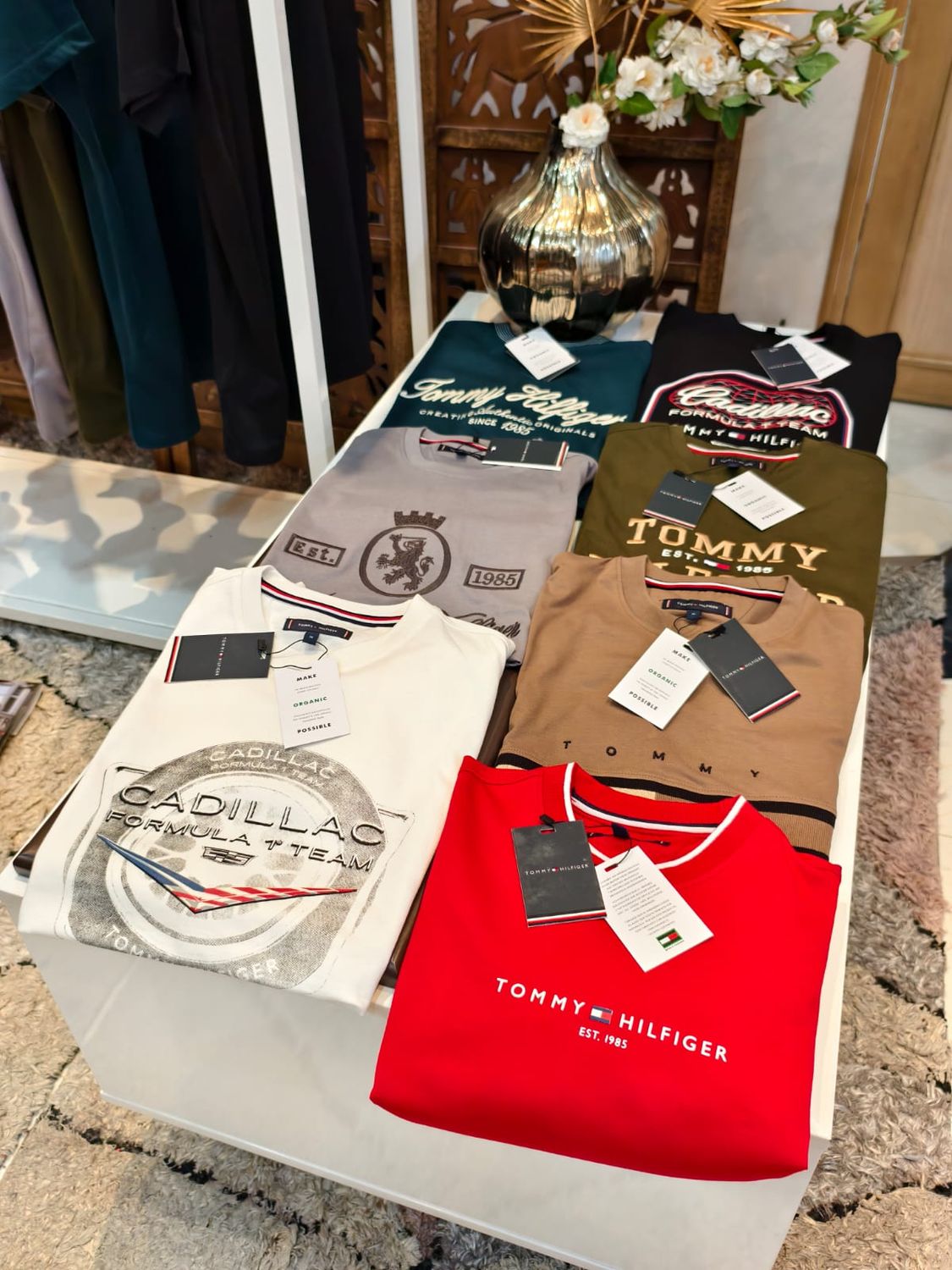 Tommy Hilfiger Premium Quality Cotton Round Neck Half Sleeve Men's T-Shirt - 60 Pc