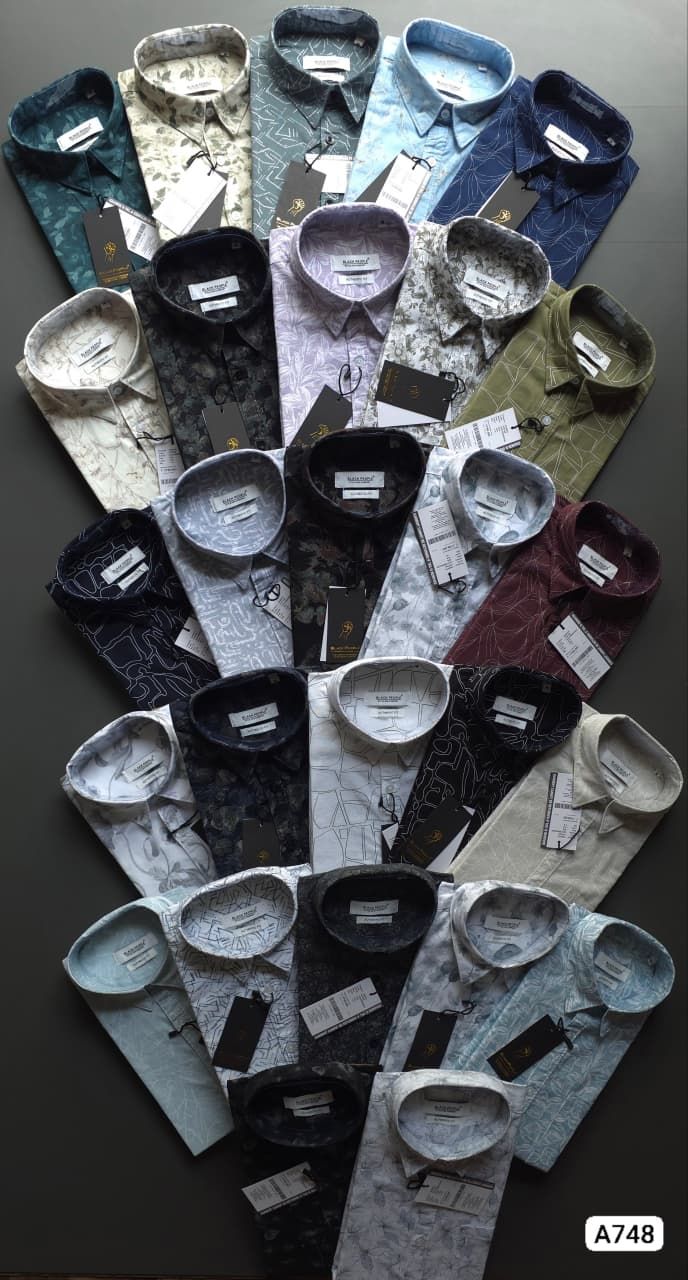 Black People Premium Quality Cotton Oxford  Collar Neck Full Sleeve Men's Shirt - 108 Pc
