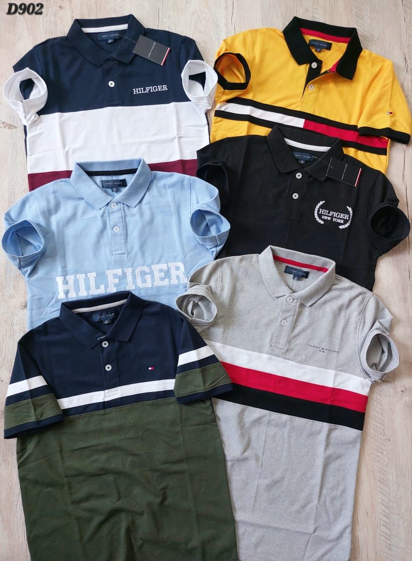 Tommy Premium Quality Collar Neck Half Sleeve Men's T-Shirt - 38 Pc