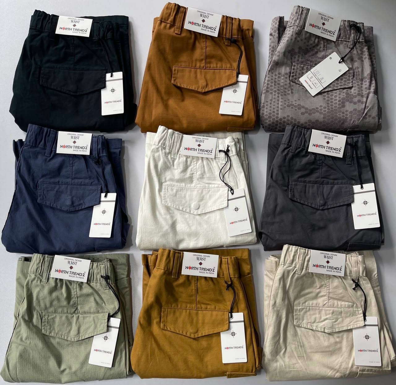 North Trendz Premium Quality Cotton Men's Cargo Shorts - 50 Pc