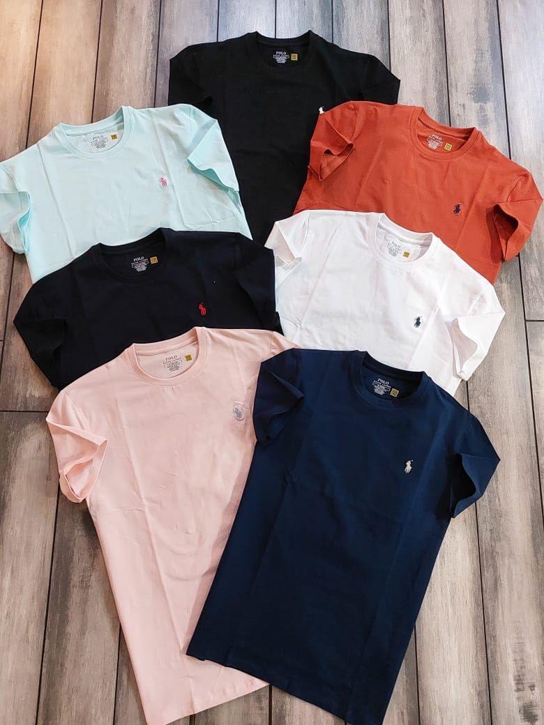 Ralph Lauren Premium Quality Cotton Round Neck Half Sleeve Men's T-Shirt - 60 Pc
