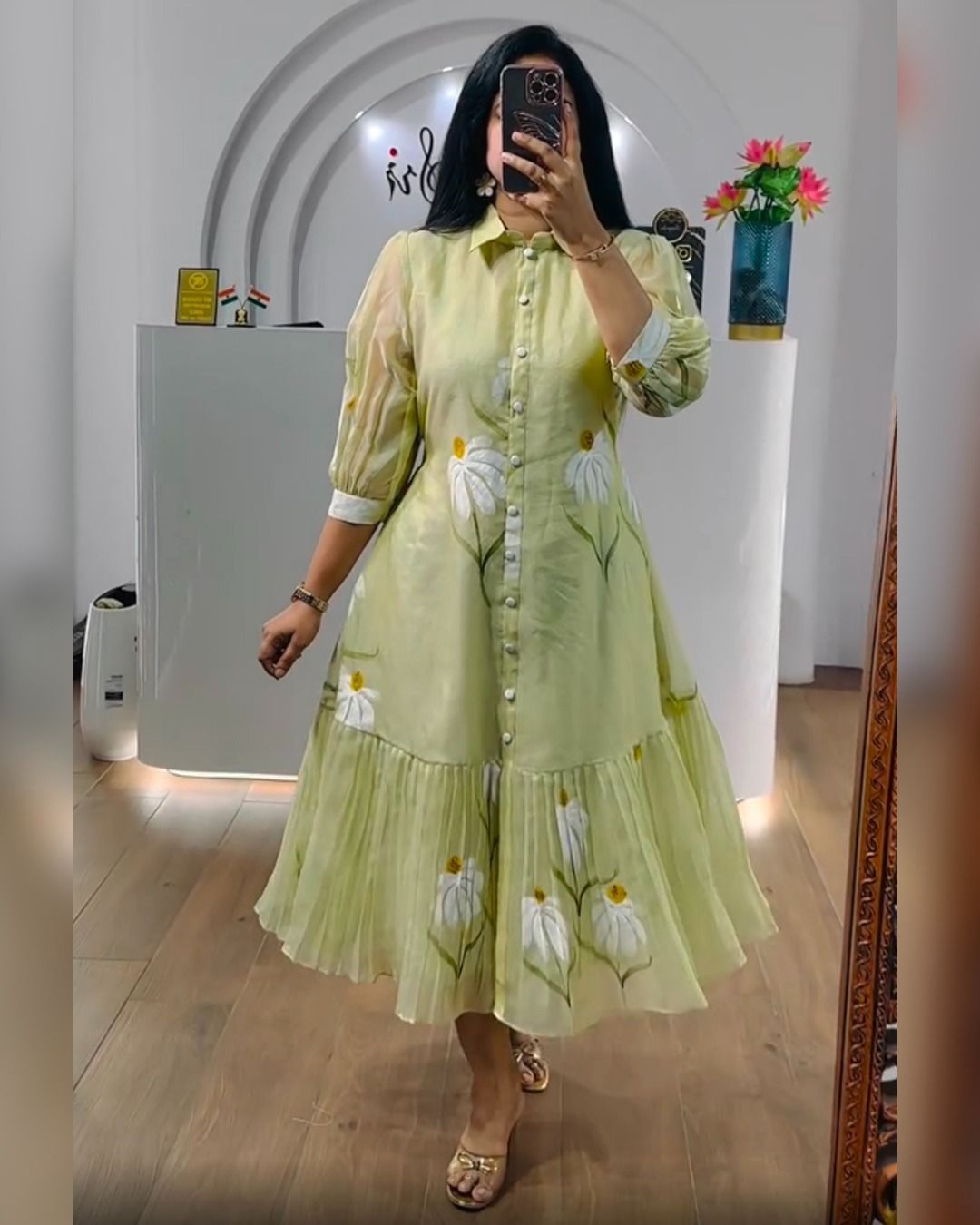 Jasleen Long Flowing Western Dress Cotton Ladies Western Frock - 24 Pc