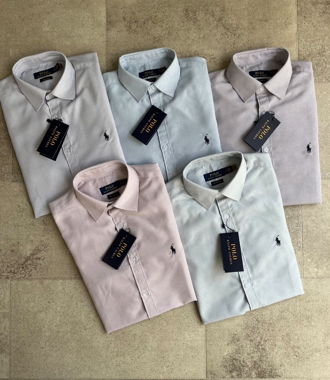 Ralph Lauren Premium Quality Cotton Oxford Collar Neck Full Sleeve Men's Formal Shirt - 50 Pc