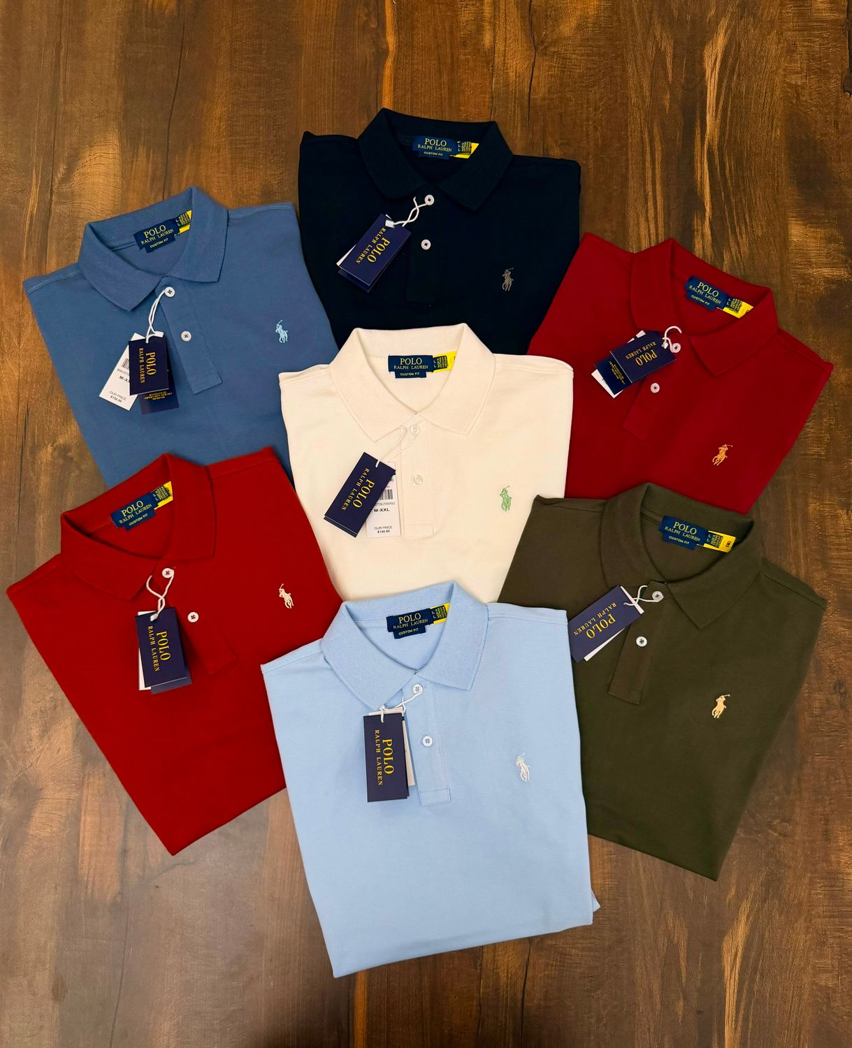 Ralph Lauren Premium Quality Cotton Collar Neck Half Sleeve Men's T-Shirt - 32 Pc
