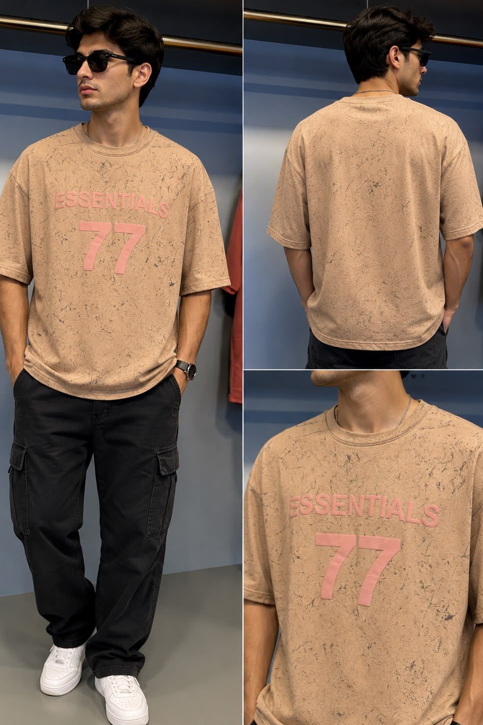 Essentials Premium Quality Cotton Round Neck Half Sleeve Men's T-Shirt - 64 Pc