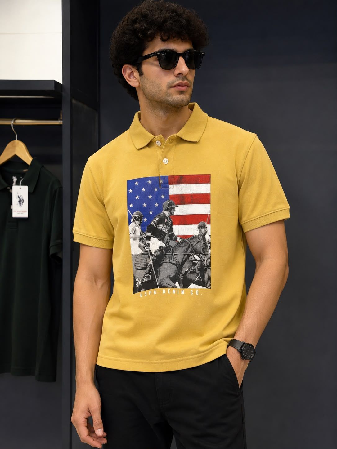 Us Polo Premium Quality Collar Neck Half Sleeve Men's T-Shirt - 48 Pc