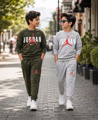 Jordan Premium Quality Round Neck Full Sleeve Kid's T-Shirt And Pant - 52 Pc