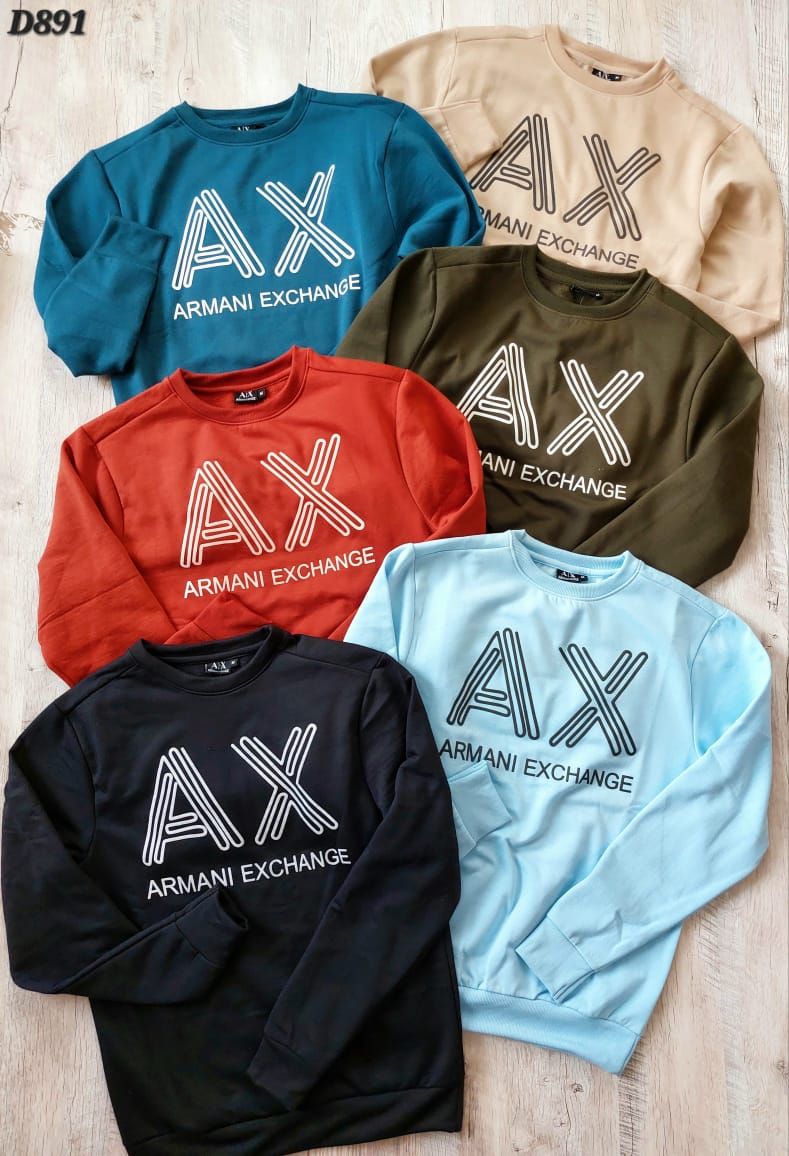 Armani Exchange Premium Quality Round Neck Full Sleeve Men's Sweatshirt - 50 Pc