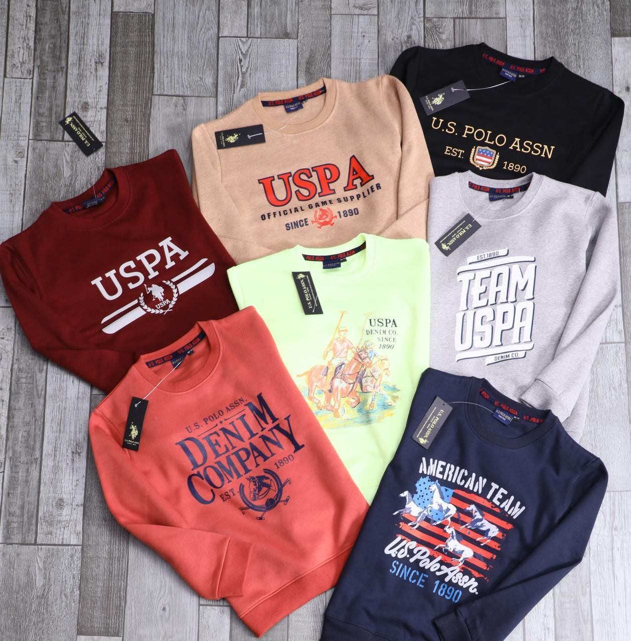 Us Polo Premium Quality Cotton Round Neck Full Sleeve Kid's T-Shirt - 100 Pc