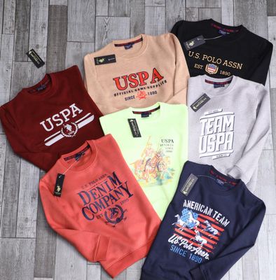 Us Polo Premium Quality Cotton Round Neck Full Sleeve Kid's T-Shirt - 100 Pc