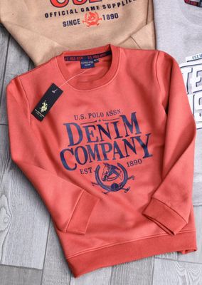 Us Polo Premium Quality Cotton Round Neck Full Sleeve Kid's T-Shirt - 100 Pc