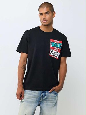 True Religion Premium Quality Cotton Crew Neck Half Sleeve Men's T-Shirt - 80 Pc
