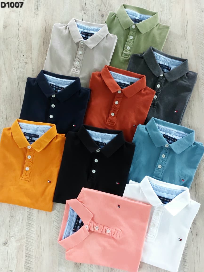Tommy Premium Quality Cotton Collar Neck Half Sleeve Men's T-Shirt - 43 Pc