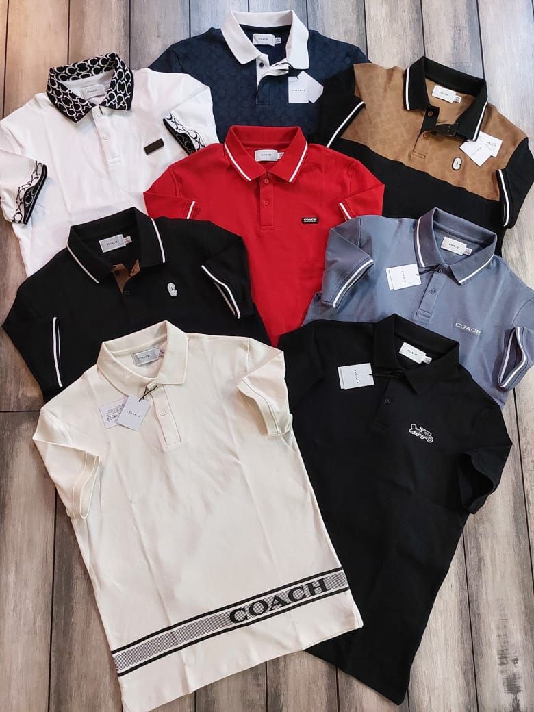 Coach Premium Quality Collar Neck Half Sleeve Men's T-Shirt - 68 Pc