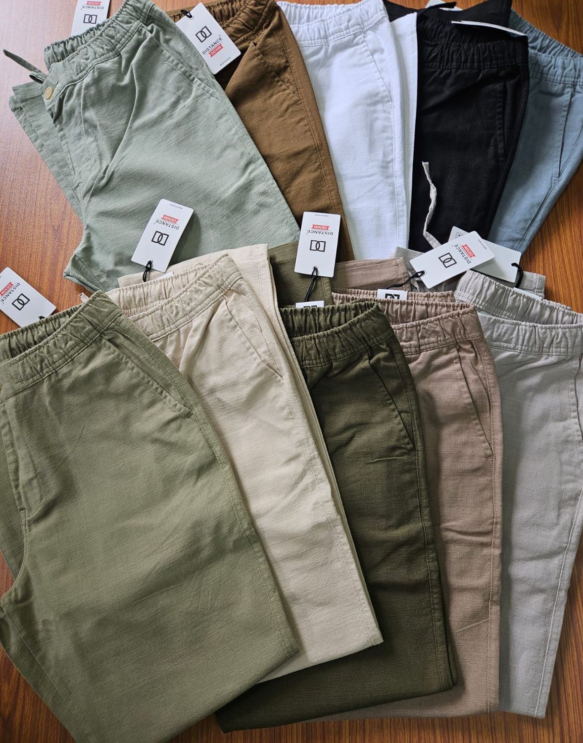 Distance Denim Premium Quality Cotton Linen Lose Fit Trouser - 60 Pc
