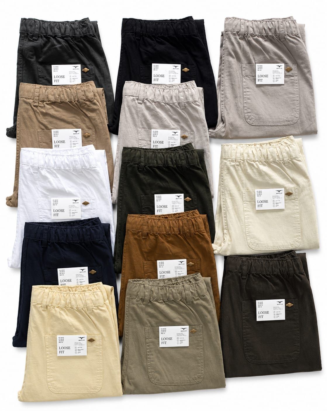 Refly Premium Quality Men's Lenin Ankle Loose Fit Pant - 75 Pc
