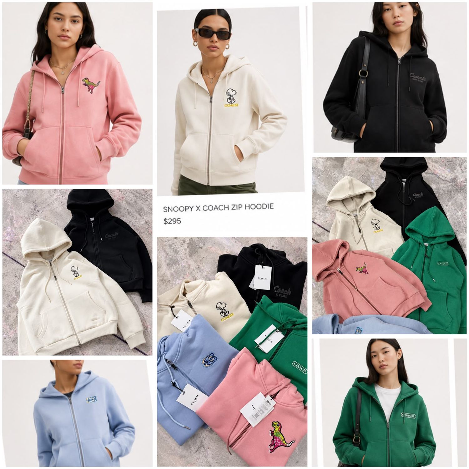 ​Coach Premium Quality hooded Full Sleeve Womens Zipper jumpers/ hoodies - 24 Pc