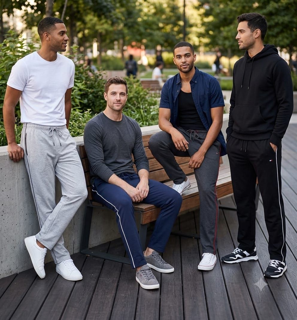Tommy Hilfiger Premium Quality Cotton Men's Track Pant - 50 Pc