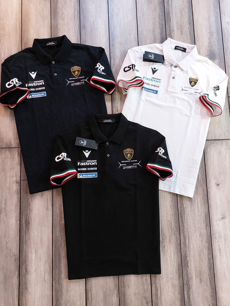Lamborghini Premium Quality Collar Neck Half Sleeve Men's T-Shirt - 46 Pc