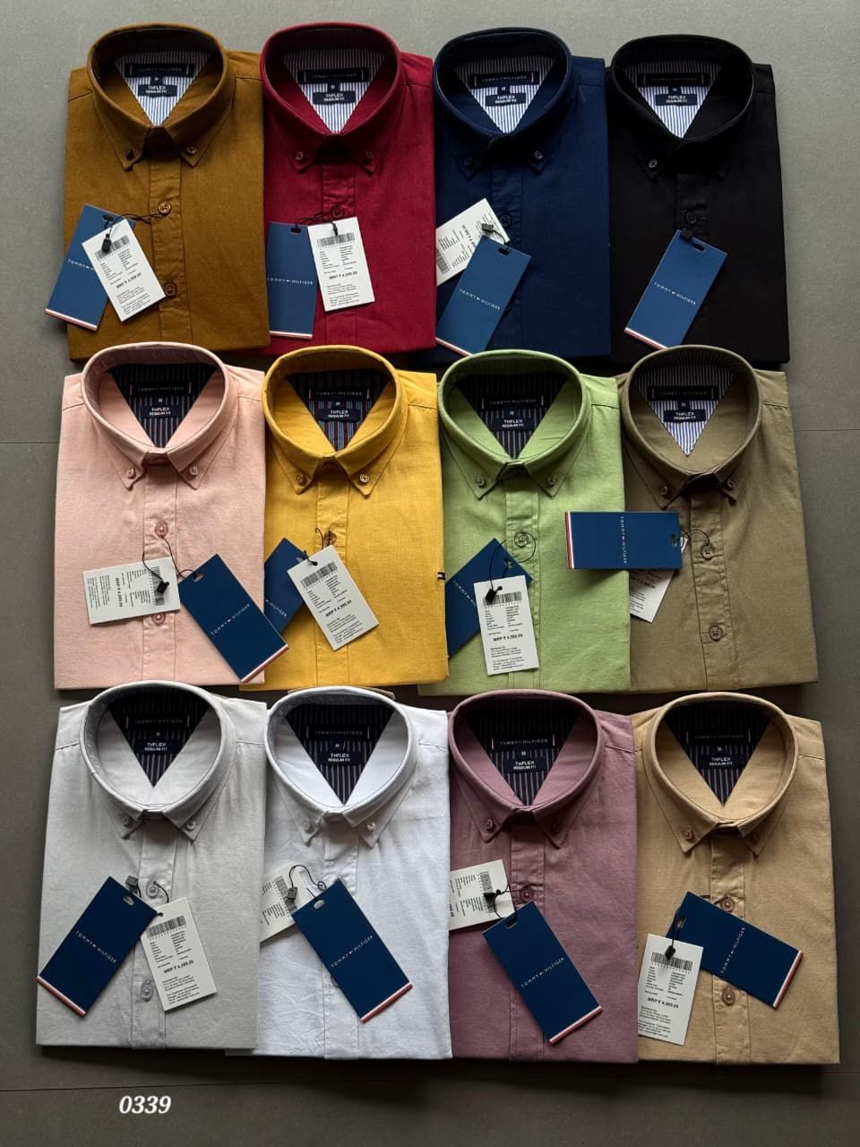 Tommy Hilfiger Premium Quality Cotton Oxford Collar Neck Full Sleeve Shirt - 50 Pc