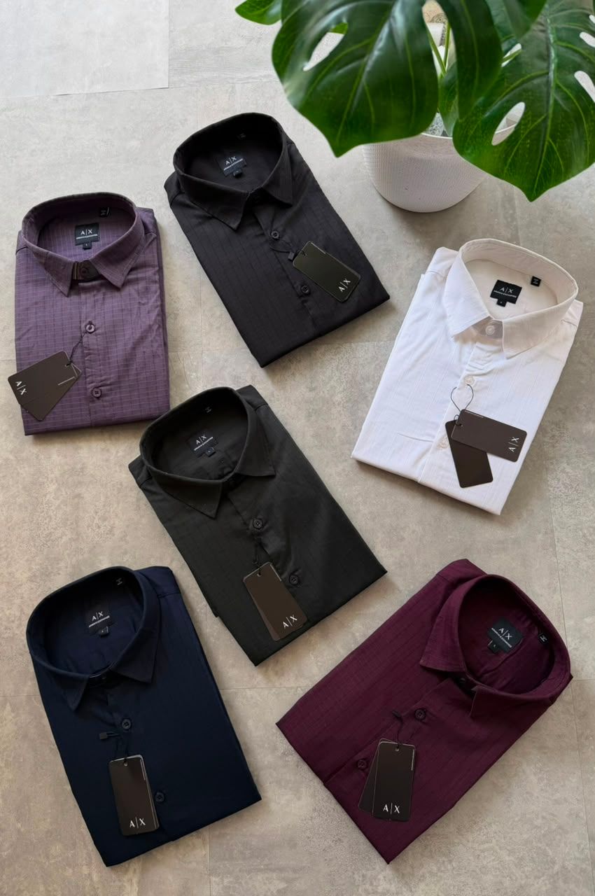 Armani Exchange Premium Quality Cotton Stretchable Checks Designer Shirt - 32 Pc