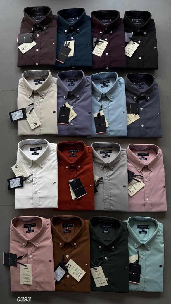 Tommy Hilfiger Premium Quality Collar Neck Full Sleeve Men's Shirt - 105 Pc