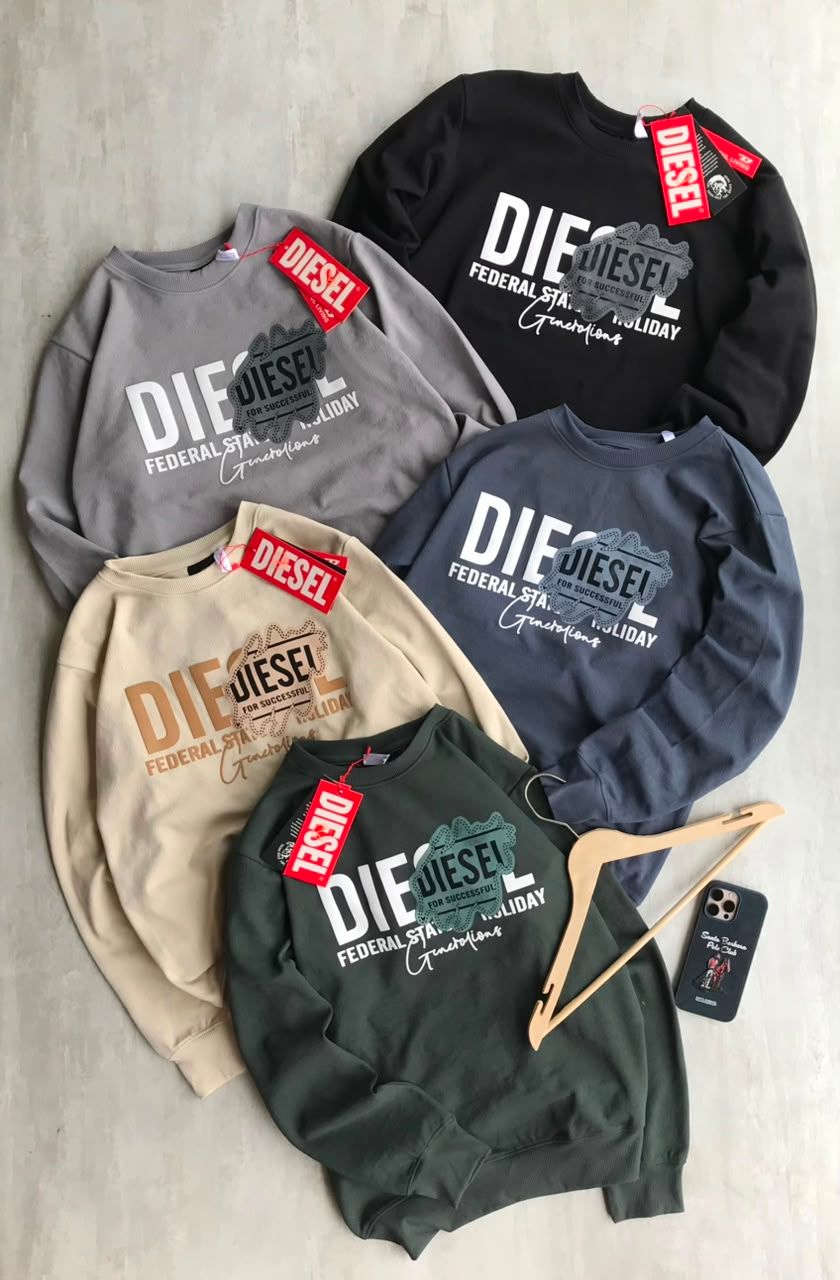 Diesel Premium Quality Round Neck Full Sleeve Men's Sweatshirt - 48 Pc