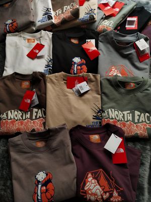 The North Face Premium Quality Oversized Drop-shoulder Round Neck Half Sleeve Men's T-Shirt - 48 Pc