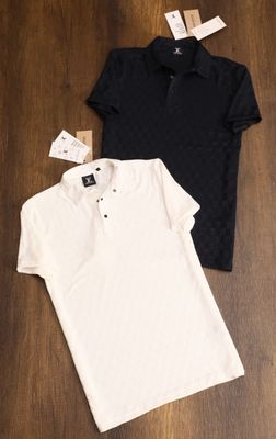 Louis Vuitton Premium Quality Collar Neck Half Sleeve Men's T-Shirt - 56 Pc