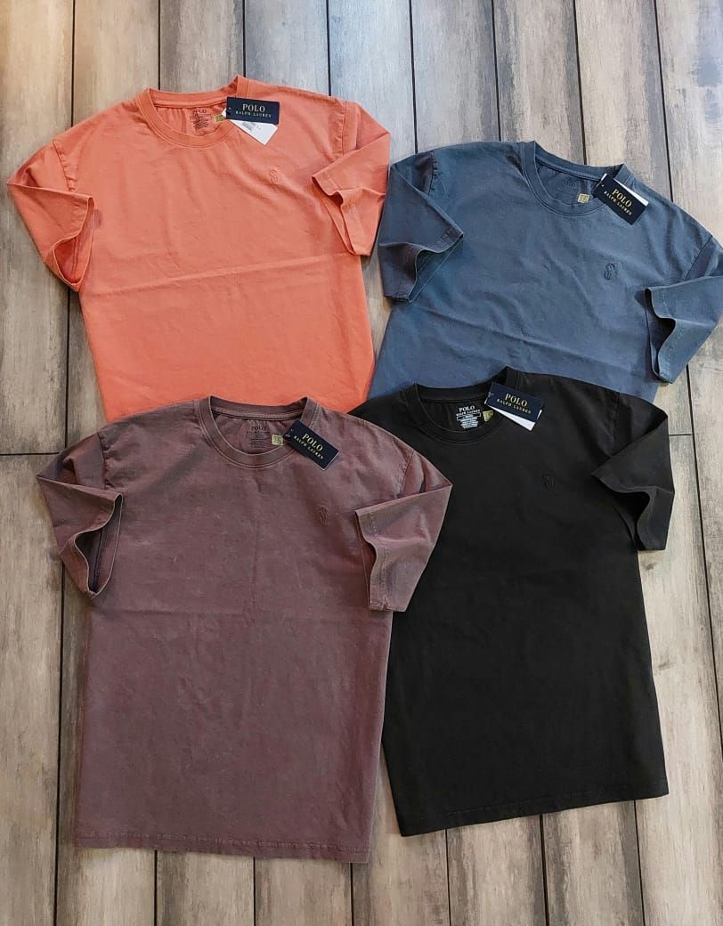 Ralph Lauren Premium Quality Round Neck Half Sleeve Men's T-Shirt - 34 Pc