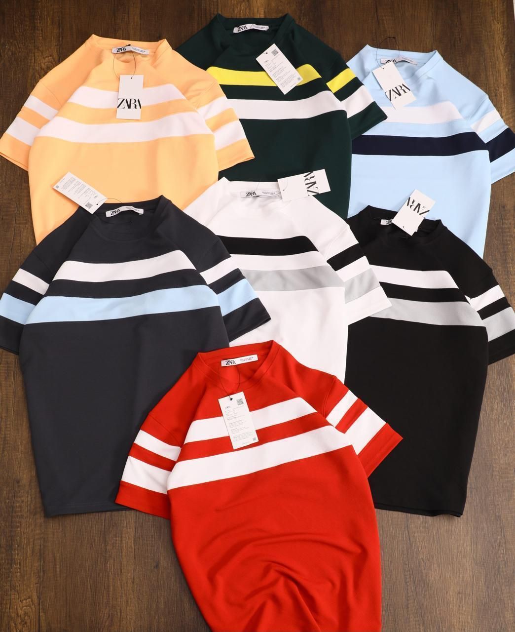 Zara Premium Quality Round Neck Half Sleeve Men's T-Shirt - 68 Pc