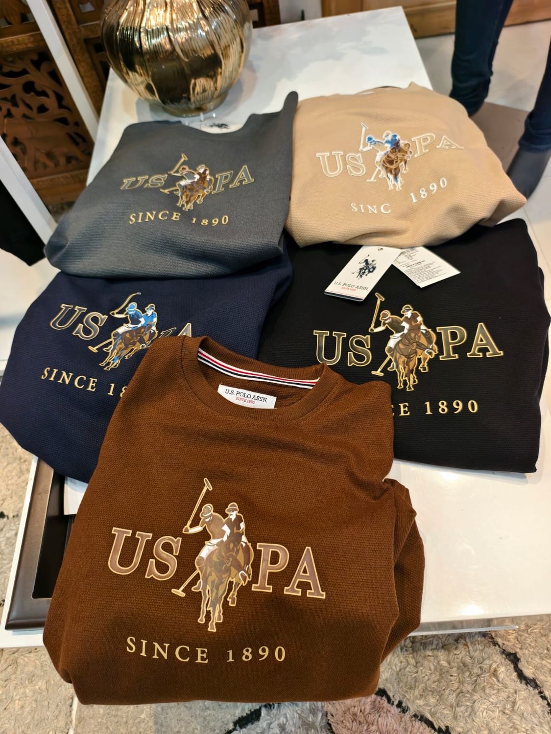 Us Polo Premium Quality Cotton Round Neck Full Sleeve Men's Sweatshirt - 44 Pc