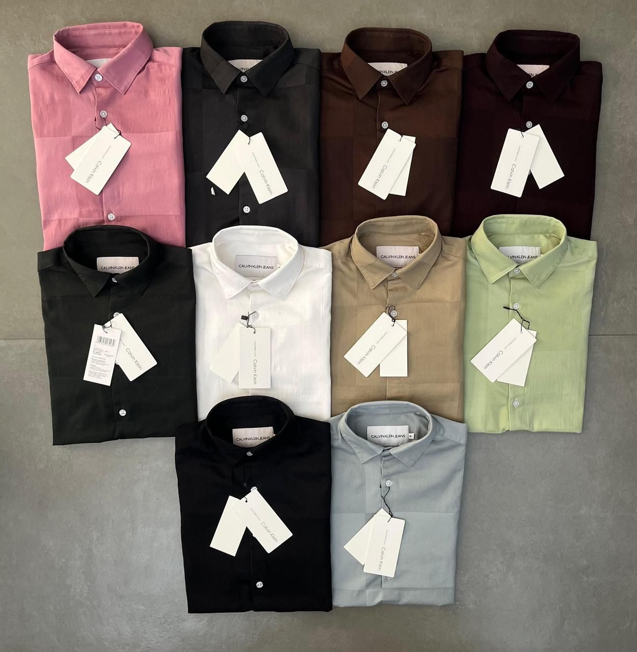 Calvin Klein Premium Quality Cotton Collar Neck Full Sleeve Men's T-Shirt - 45 Pc