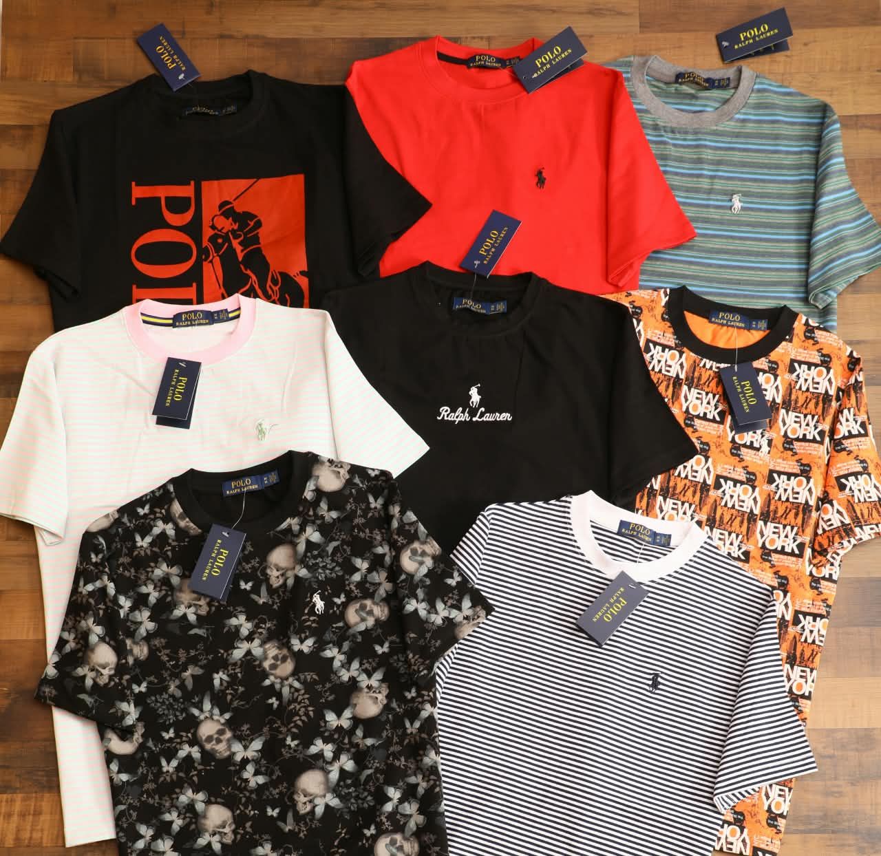 ​Ralph lauren Premium Quality Cotton Round Neck Half Sleeve Men's T-Shirt  - 60 Pc