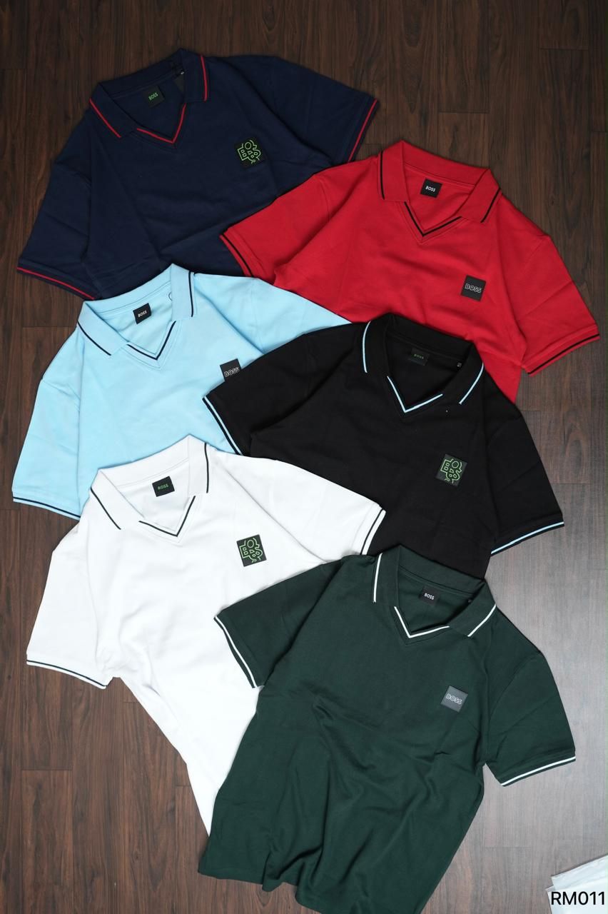 Hugo Boss Premium Quality Collar Neck Half Sleeve Men's T-Shirt - 58 Pc