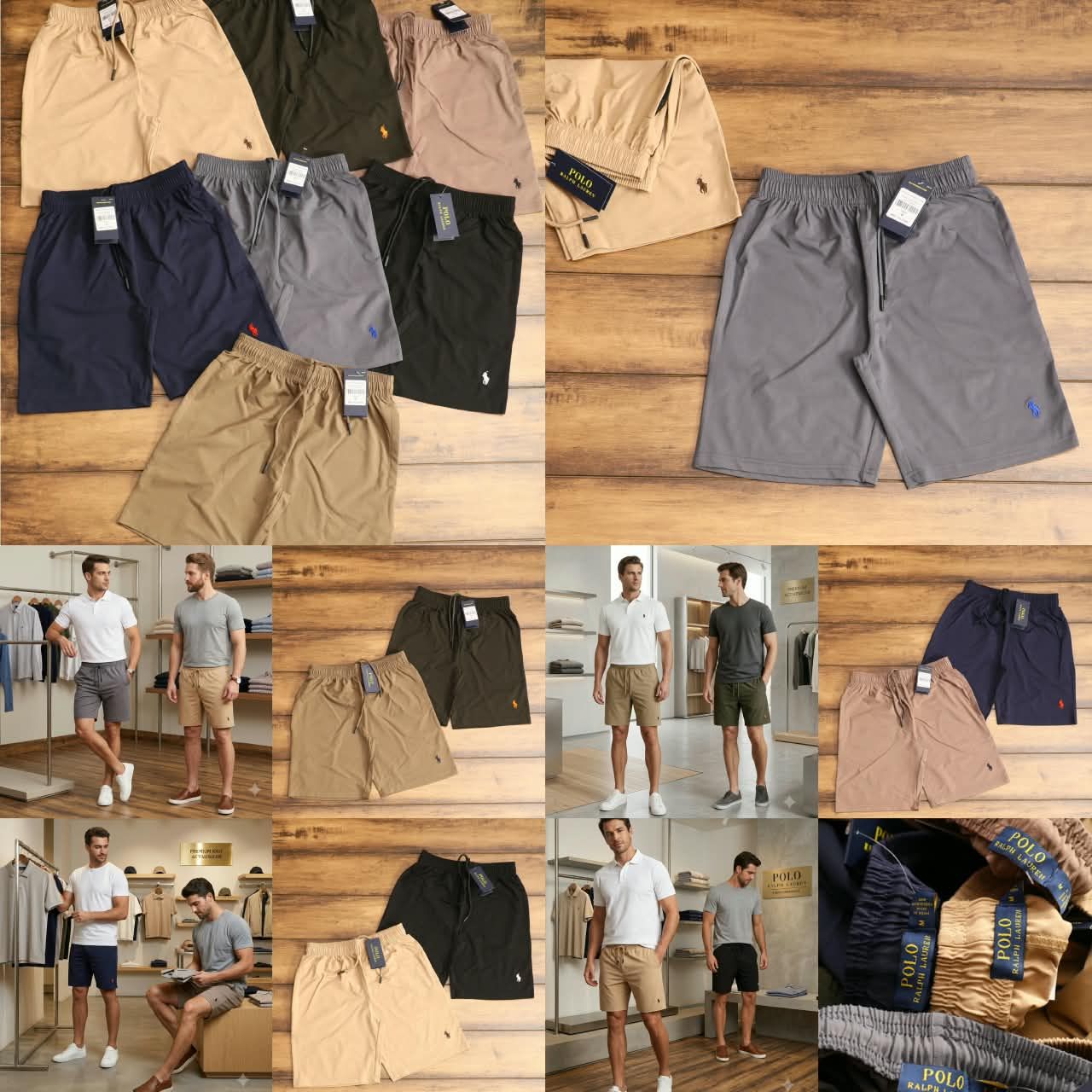 Ralph Lauren Premium Quality Lycra Men's Shorts - 60 Pc