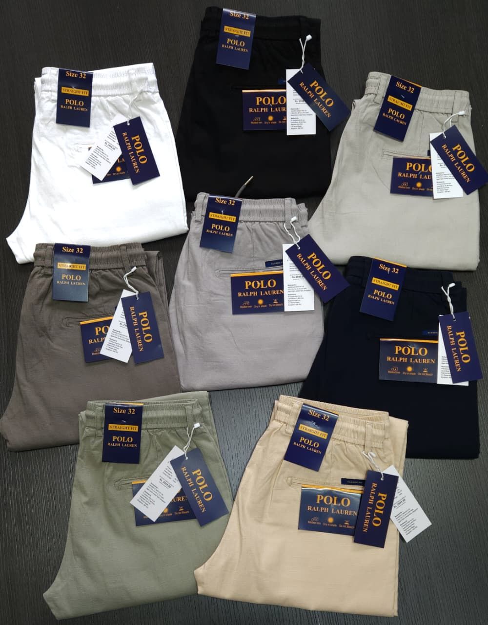 Ralph Lauren Premium Quality Cotton Linen Straight Fit Men's Pant - 45 Pc